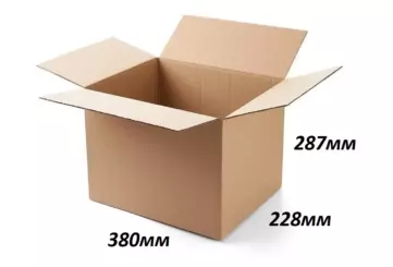 ГОФРОКОРОБ №27, 380 х 228 х 287мм, Т-23, С, бурый