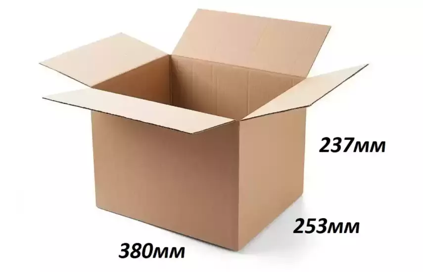 ГОФРОКОРОБ №7, 380 х 253 х 237мм, Т-23, С, бурый