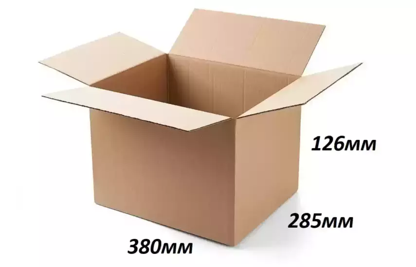ГОФРОКОРОБ №13, 380 х 285 х 126мм, Т-23, С, бурый