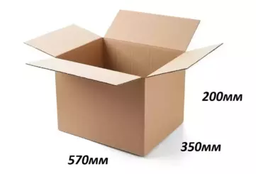 ГОФРОКОРОБ 570 х 350 х 200мм, Т-24, С, бурый