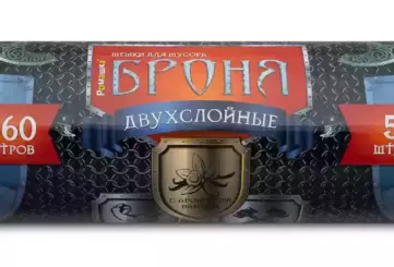 МЕШКИ ДЛЯ МУСОРА СЕРИЯ “БРОНЯ” (ВД) 360 ЧЕРНЫЙ