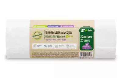 МЕШКИ ДЛЯ МУСОРА СЕРИЯ “ЭКОЛАЙФ” (НД) 30 БЕЛЫЙ