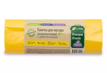 МЕШКИ ДЛЯ МУСОРА СЕРИЯ “ЭКОЛАЙФ” (НД) 30 ЖЕЛТЫЙ