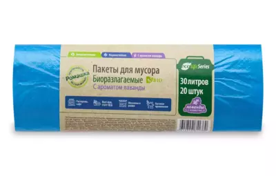 МЕШКИ ДЛЯ МУСОРА СЕРИЯ “ЭКОЛАЙФ” (НД) 30 СИНИЙ